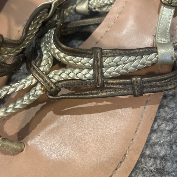 Kenneth Cole Reaction metallic Greek braided sandals - Picture 2 of 3